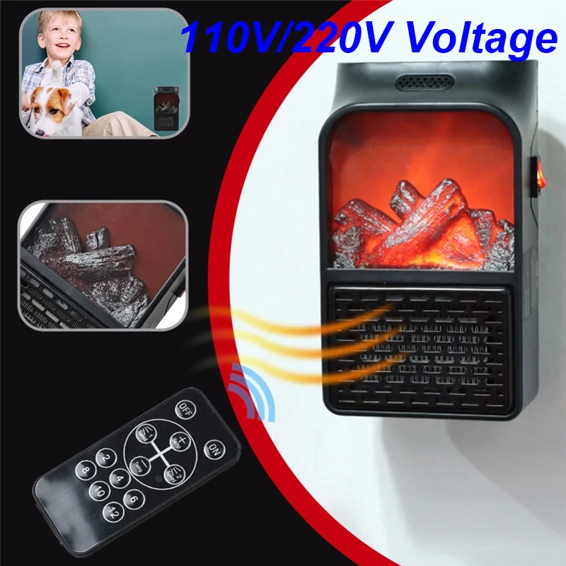 110 V/220 V 500W Мини электрическая настенная розетка подогреватель пламени в воздуха