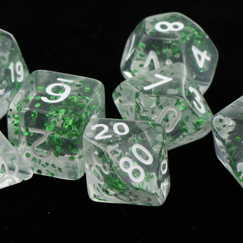 7Pc Multi-sided Dices Set D4-D20 MTG DND RPG Board Game Dice for D&D Roleplaying Party Casino Table Game Toy