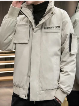 

New winter down jacket men Short men's down jacket Workwear stand collar jacket