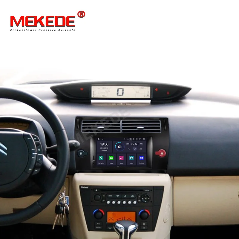 MEKEDE PX5 4G+ 64G Android 9,0 автомобильный радиоприемник для Citroen C4 C-Triomphe C-Quatre 2004-2009 Автомобильный dvd-плеер автомобильный аксессуар 4G мультимедиа
