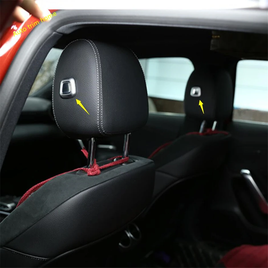 

Head Pillow Headrest Button Cover Trim Fit For Mercedes-Benz GLE GLS Gle320 450 2020 2021 Carbon Fiber ABS / Auto Accessories