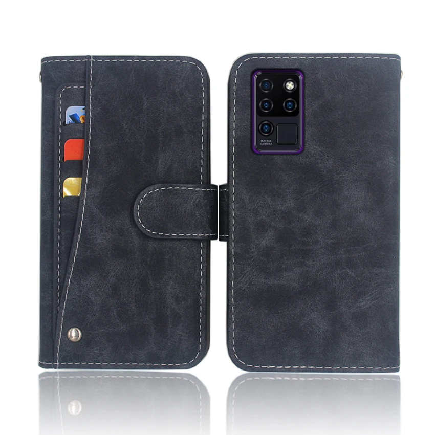 ¡Caliente! Oukitel-Funda de cuero con tapa para teléfono móvil, carcasa de lujo con billetera, bolso del teléfono de cuero con tapa para Oukitel C21 con ranura para tarjeta deslizante delantera