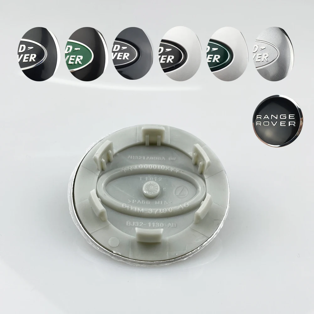 4 unids/lote 62mm verde coche negro de centro de la rueda de conjunto de borde cubre para Land Rover RANGE ROVER Evoque descubrimiento accesorios de coche