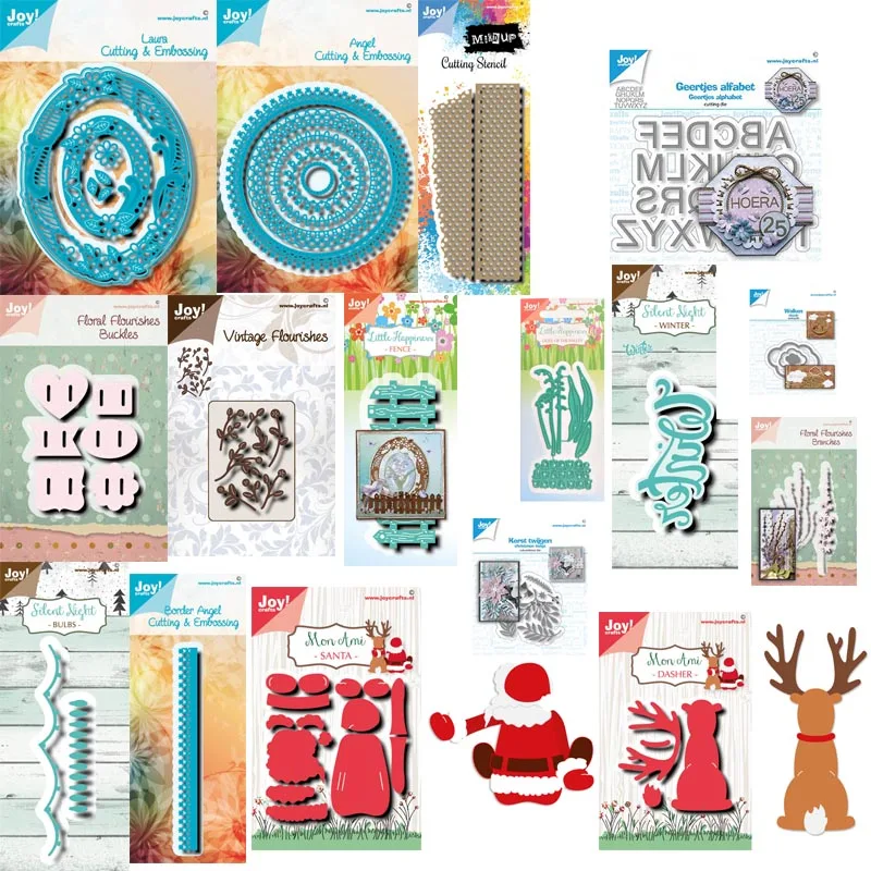 Plantilla de grabado en relieve para álbum de recortes, troqueles de corte de Metal con plumas, para manualidades de tarjetas, hechos a mano