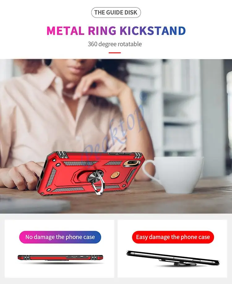 Custodia Rigida Antiurto Per Armature Di Lusso Per Huawei Honor 8A Jat-Lx1 Y6 2019 Y7 Prime Pro Mrd-Lx1F Dub-Lx1 Paraurti In Silicone