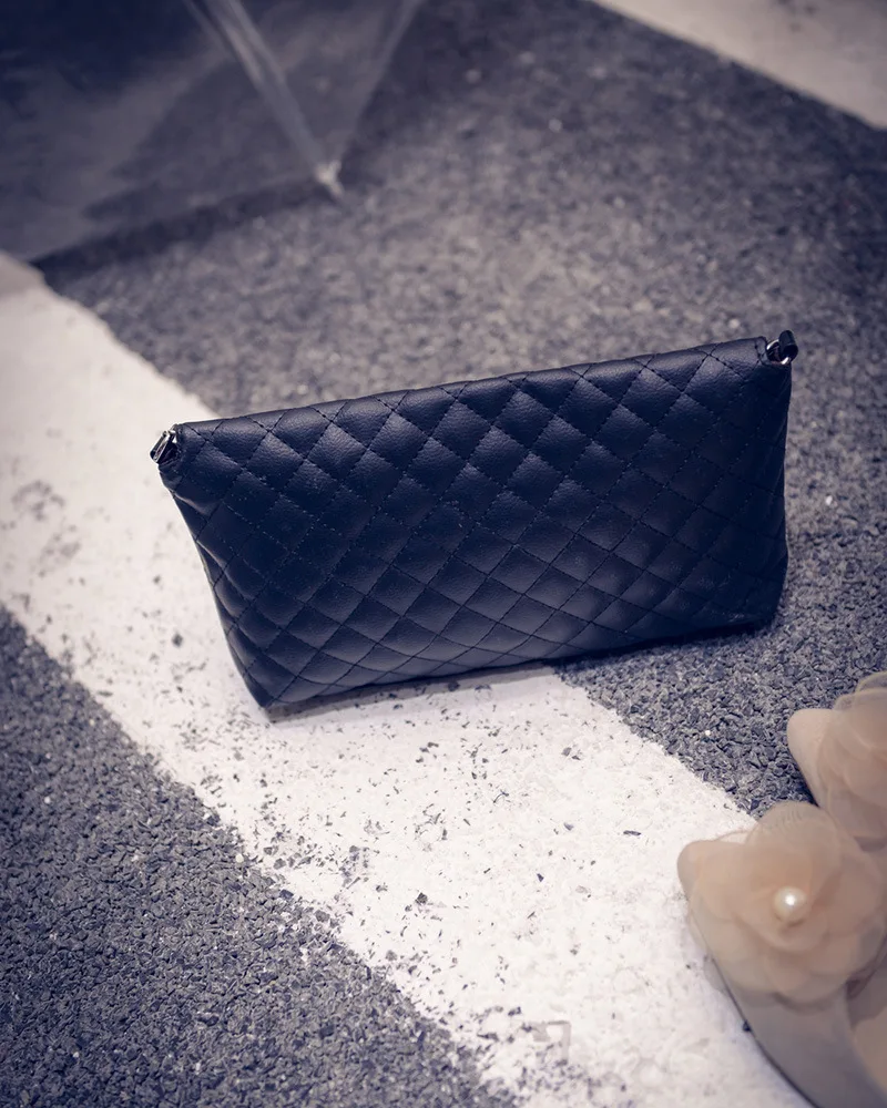 

Autumn Spiraea Rhombus Carrying Shoulder Slant Iron Edge Bag WOMEN'S Bag Oblique Bag