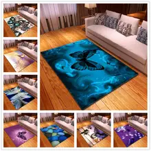 Ковёр с 3D принтом в виде скандинавских бабочек, коврик для чайного стола, коврик для детской комнаты, коврик для игры в палатку, коврик с изображением животных из мультфильма для детской спальни