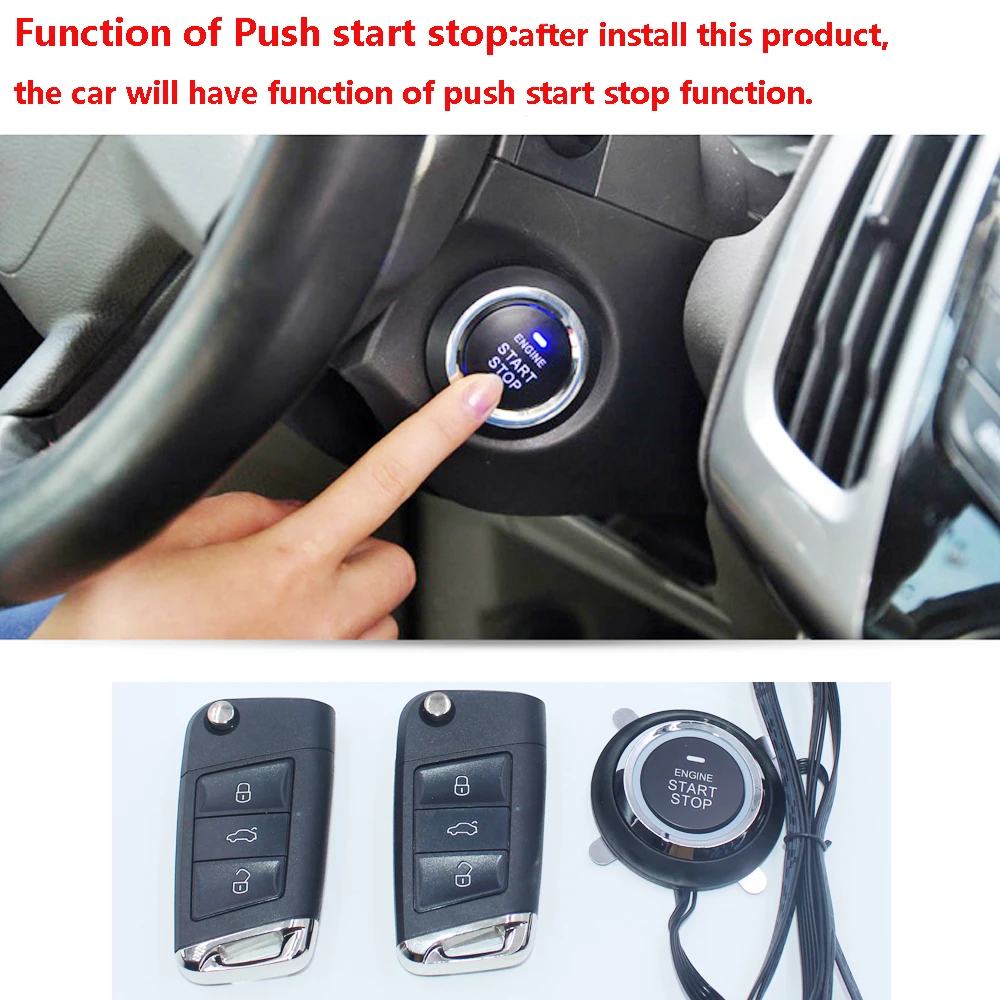 Tanie Dla volkswagena VW Car dodaj przycisk Start Stop klucz zdalny Start Stop sklep