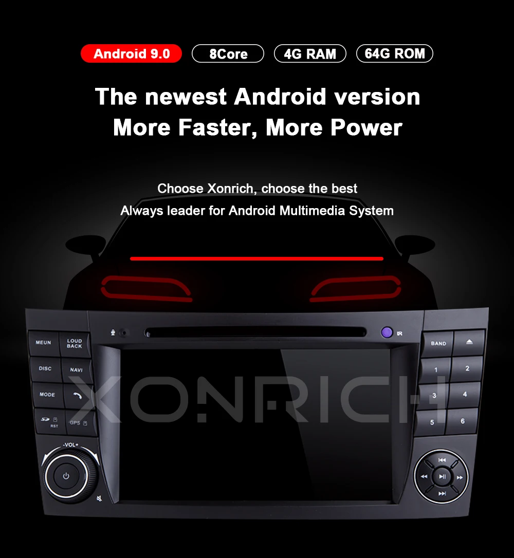 DSP 2 din Android 9 автомобильный DVD мультимедиа для Mercedes Benz e-класс W211 E200 E220 E300E350 E240E280 CLS класс W219 gps Радио Аудио