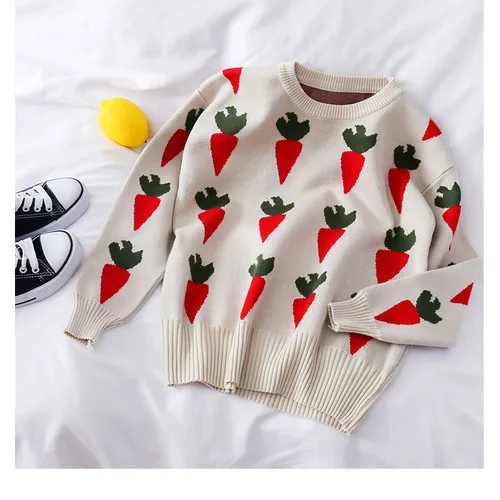 apricot pullover Neploe женские Kawaii Ulzzang свитера милый Принт студенческий свободный джемпер женский корейский Панк пуловер Harajuku одежда для женщин - Цвет: apricot pullover
