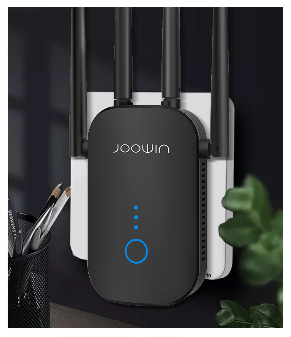 Joowin 1200Mbps Dual Band 2.4&5.8Ghz Wireless Wifi Extender Wi-fi Repeater 4*3dBi Antenna Long Range Signal Amplifier internet signal amplifier best buy