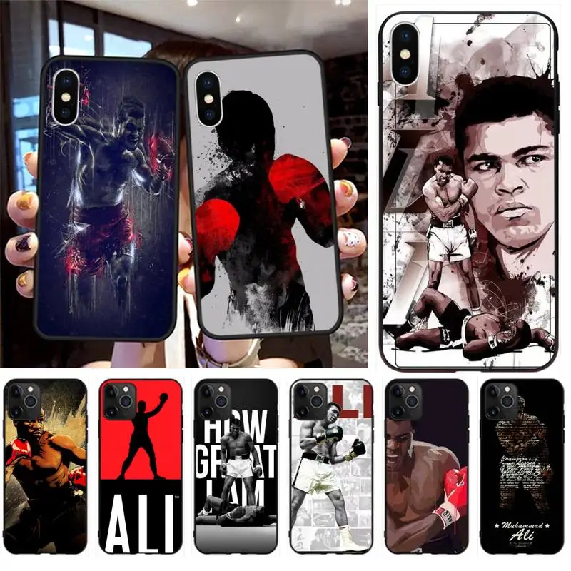 Мягкий чехол для iPhone 11 pro XS MAX 8 7 6 6S Plus X 5S SE 2020 XR YJZFDYRM Muhammad Ali | Мобильные телефоны и