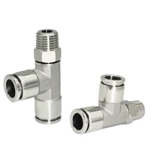 PD 304 Stainless Steel Pneumatic Quick Connector PT1/8 1/4 3/8 1/2 BSP Hose Air Connector Side External Thread Trachea Connector