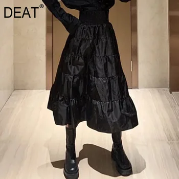 

DEAT 2020 new autumn and winter high waist cotton padded halfbody skirt big bottoms unbrella styles two way wearing WM91301L