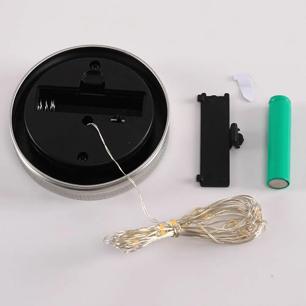 20LED теплый белый водонепроницаемый Солнечный Mason козырек ремень вешалка Mason Jar открытый сад задний двор Рождество Хэллоуин украшения