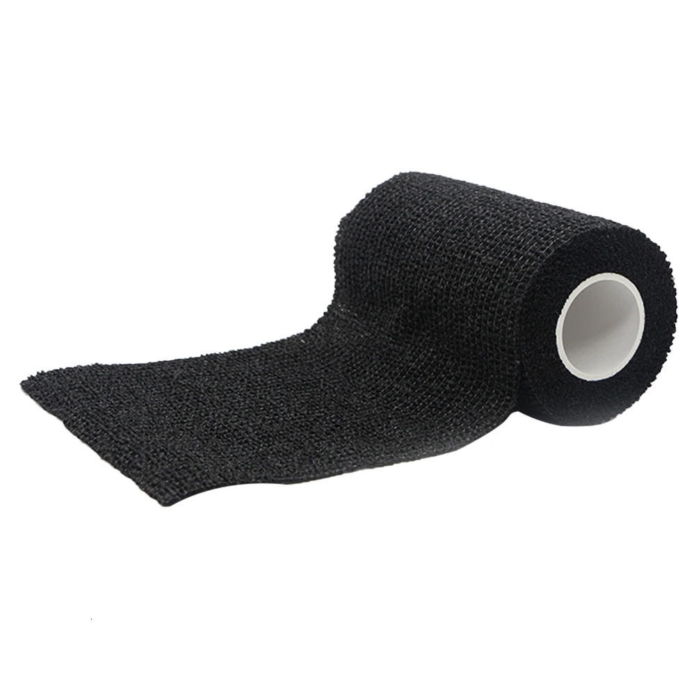 5 см* 4,5 м повязка для спорта и фитнеса, самоклеящаяся лента, эластичная лента Zelfklevende, защитная лента, Medische Knie Polssteun Aid - Цвет: Черный