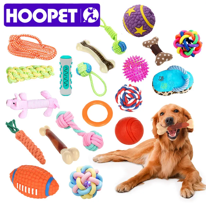 HOOPET 4Pcs Small Dog Toy Sets Chew Rope Toys for Dog Chewing Toys for