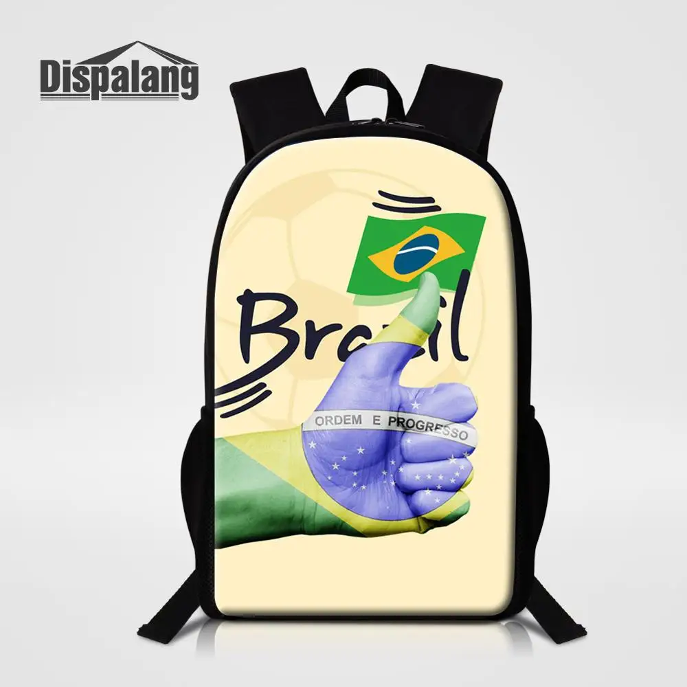 Backpack24 Бразильский рюкзак с черепом для мальчиков, крутые школьные сумки для любителей футбола, мужская сумка для книг, дорожная сумка на плечо, Детский рюкзак на заказ - Цвет: Backpack24