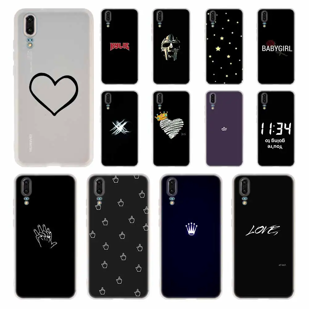 New Case Silicone Soft TPU Cover For Huawei P50 P30 P40 P20 Pro P10 Lite P Smart Z 2019 2020 black Cases | Мобильные телефоны и