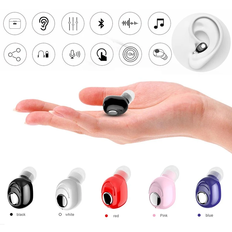 Мини беспроводные Bluetooth наушники V5.0 стерео наушники-вкладыши с микрофоном спортивные наушники для бега наушники для всех телефонов Android IOS