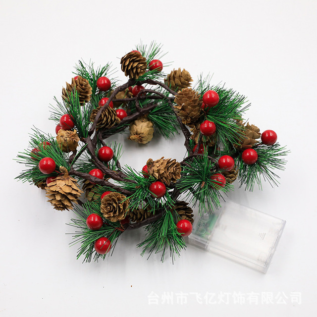 20LED Creative Christmas Pine Cone String Light Copper Wire Lantern For Wedding Christmas Tree Home Party Decoration Lamp