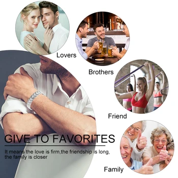 Healthy Magnetic Bracelet For Man 316L Stainless Steel Mens Link Bio Therapy Energy Jewelry And Relieve Arthritis Pain Gift 6