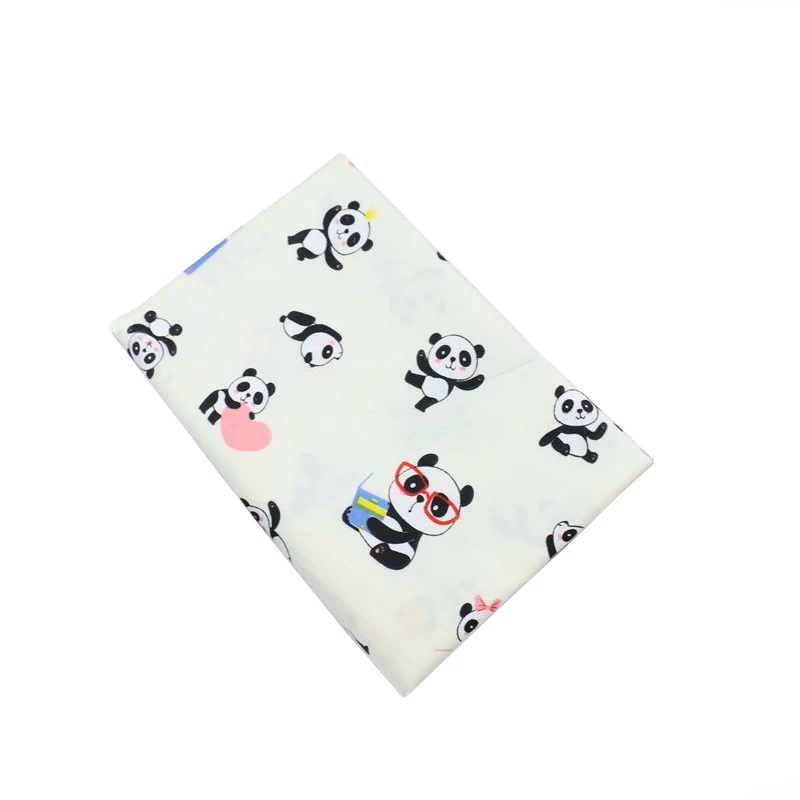 

DIY Patchwork Twill Cotton Fabric Cute Panda Printing Breathable Sewing Quilting Pure Cotton Fabric For Baby Bedding Blanket