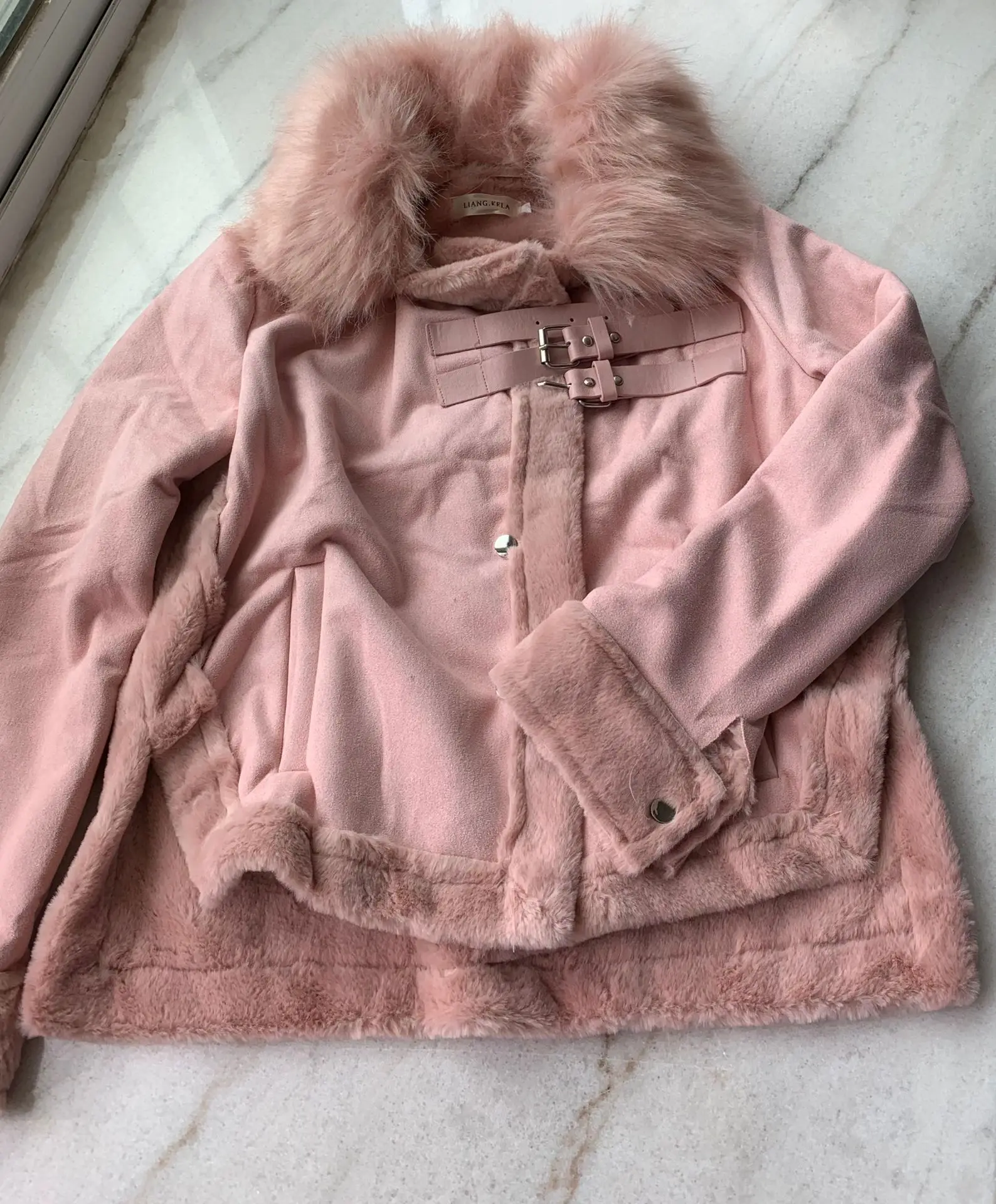 Зимнее женское пальто из искусственного меха, модная роскошная женская теплая меховая куртка, бархатное плотное пальто из искусственного меха, женская верхняя одежда, однотонное пальто