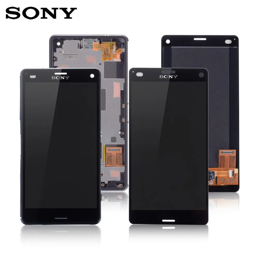 

100% Original Display For SONY Xperia Z3 Compact LCD Touch Screen With Frame Replacement Z3 Mini Compact Display Z3C D5803 D5833