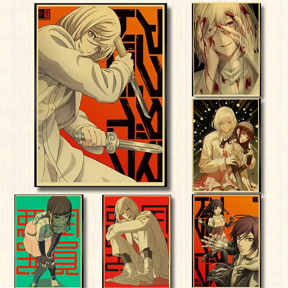 Japanese anime Akudama Drive Retro Poster kraft Paper room /Bar/cofe Home Art painting wall sticker