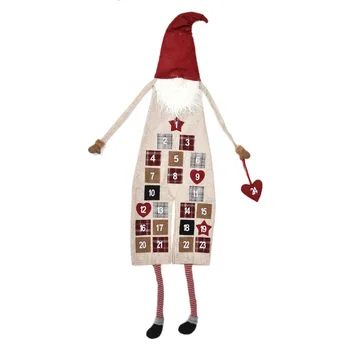 

Christmas Advent Countdown Calendar Santa Linen Xmas Home Decoration Accessories Rudolph Decor Festival Creativity Gift Holiday