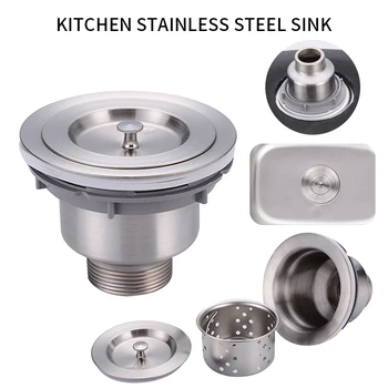 

Stainless Steel Prevent Clogging Strainer Drain Basket Lightweight Practical Water Sink Durable sink basket with trash basket