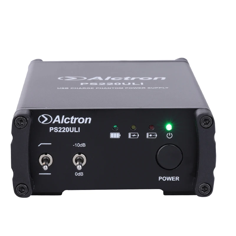 Alctron PS220ULI 3,7 V литиевый аккумулятор 48V фантомный источник питания используется в студии, сценической производительности. 3,7 в/адаптер два источника питания