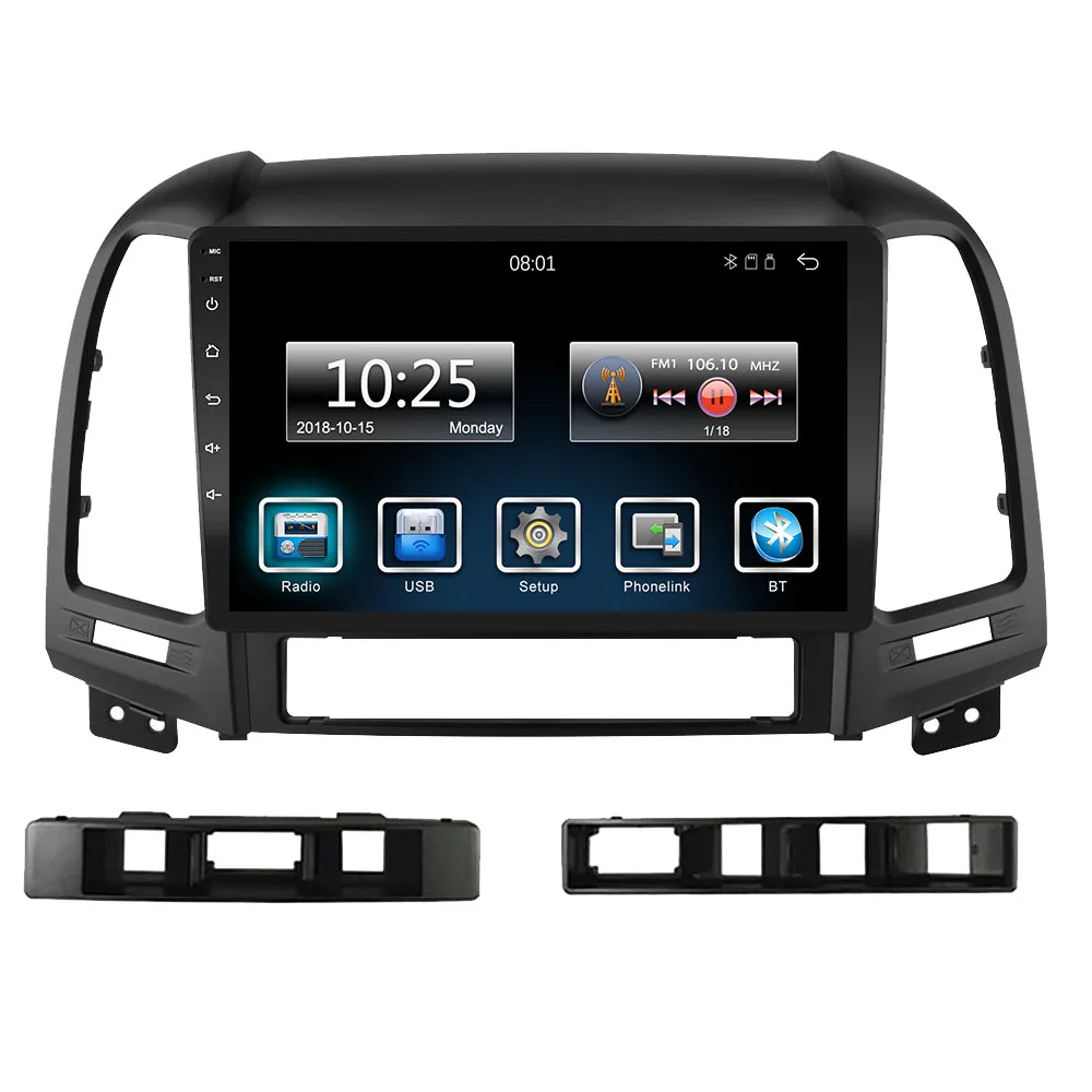 Автомагнитола 2 Din с экраном для Hyundai Santa Fe 2006-2012 автомобильный мультимедийный