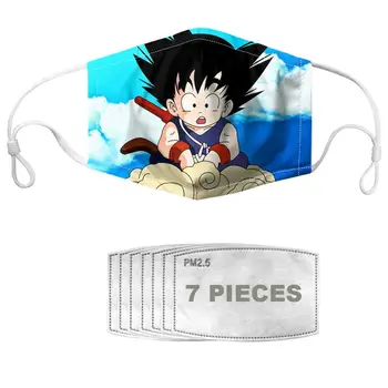

NOISYDESIGNS Kids Mouth Masks Reusable Anti Dust Breathable Children Cartoon Masks Dragon Ball Boy's Protective Mouth-muffle