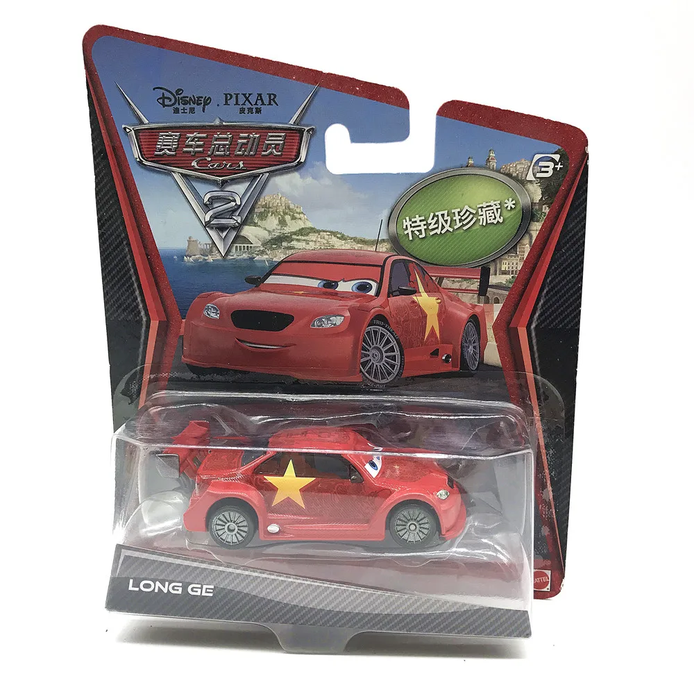 Оригинальная коробка disney машинок пиксара и мак Lightning McQueen MEMO Рохас JR.1: 55 литья под давлением металлический сплав игрушечный автомобиль модель день рождения детей, мальчика подарок - Цвет: LONG GE