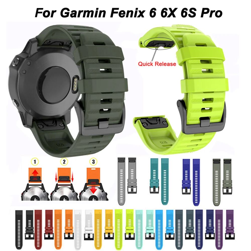 Для Garmin fenix6 6s 6x pro Солнечный смарт-ремешок силиконовый ремешок для Garmin Fenix 5X5 5S Forerunner935 945 быстросъемный ремешок