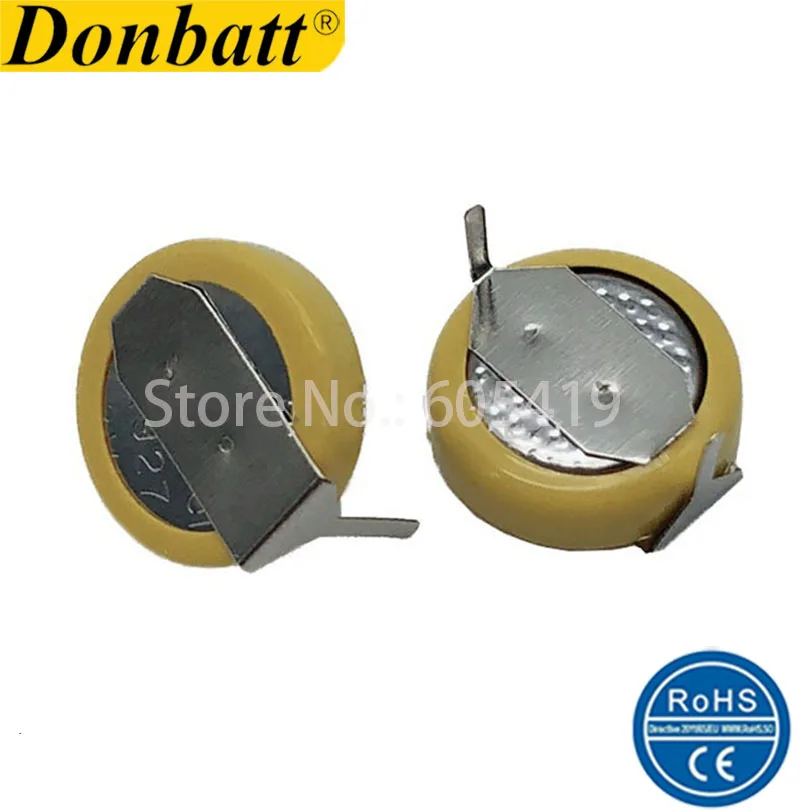 200pcs/lot Soldering pins CR927 3V lithium battery with pins for watches calculator 2