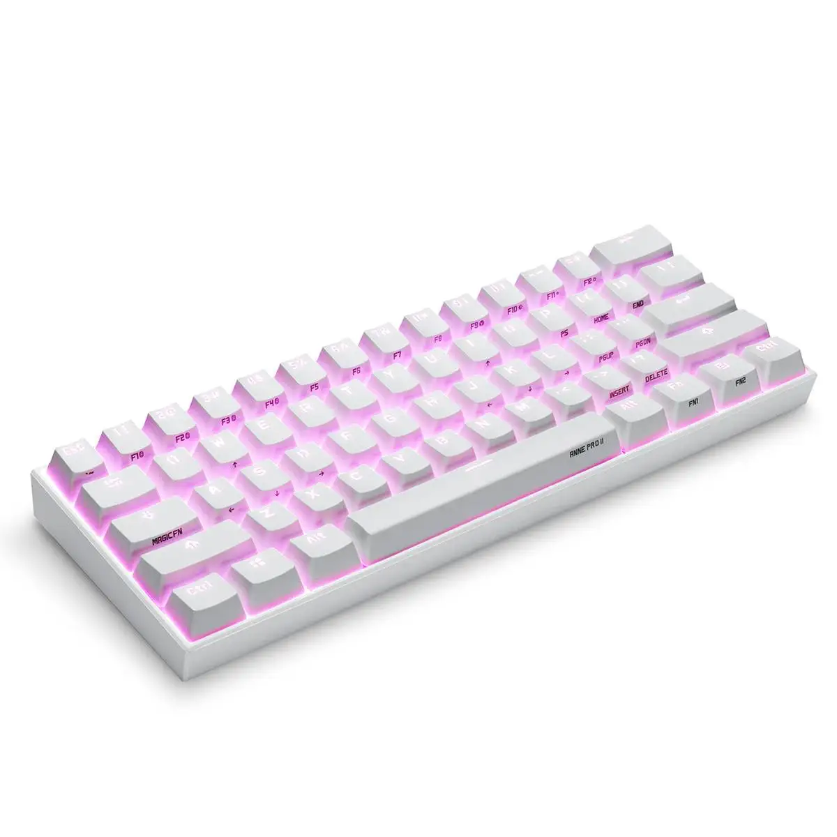 Mini teclado inalámbrico portátil bluetooth 60% de ANNE Pro2, Teclado mecánico rojo azul marrón, teclado para juegos, Cable desmontable ► Foto 3/6