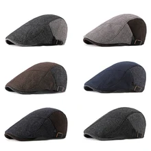 Уличная новая теплая шапка осенне-зимняя мужская шерстяная шапка Британский ретро берет
