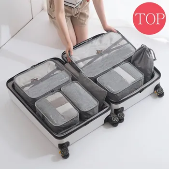 

2020 New 7pcs Travel Case Luggage Suitcase Storage bag aterproof Organizer Bag Portable Storage Clothes Pouch Portable Storage