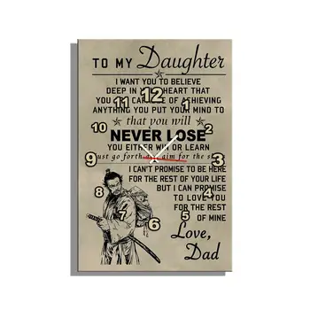 

Free Shipping E-HOME Samurai and Proverbs Clock in Canvas 1pcs Wall Clock 20200412