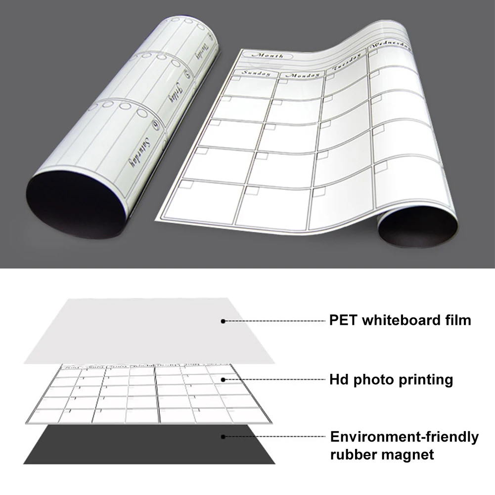 Месяц магнитная доска ежедневник перезаписываемый прочный календарь Памятка домашняя кухня еженедельное напоминание для холодильника практичный