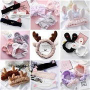 

Soft Plush Hairbow Cross Headband For Wash Face Makeup Lady Bath Mask Cosmetic Hairband Elastic Soft Turban Hair Accessories