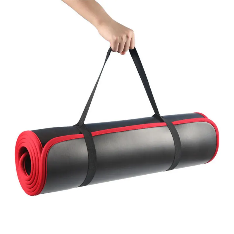 Esterilla de Yoga antideslizante con vendas, colchoneta Extra gruesa de  10MM, 183cm x 61cm - AliExpress