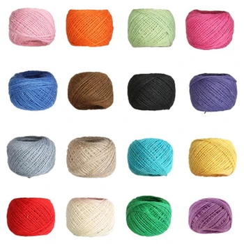 

Natural Hemp Rope Burlap Hessian Jute Twine Cord Rolls DIY Scrapbooking Craft Wedding Party Gifts Wrapping Cords Thread