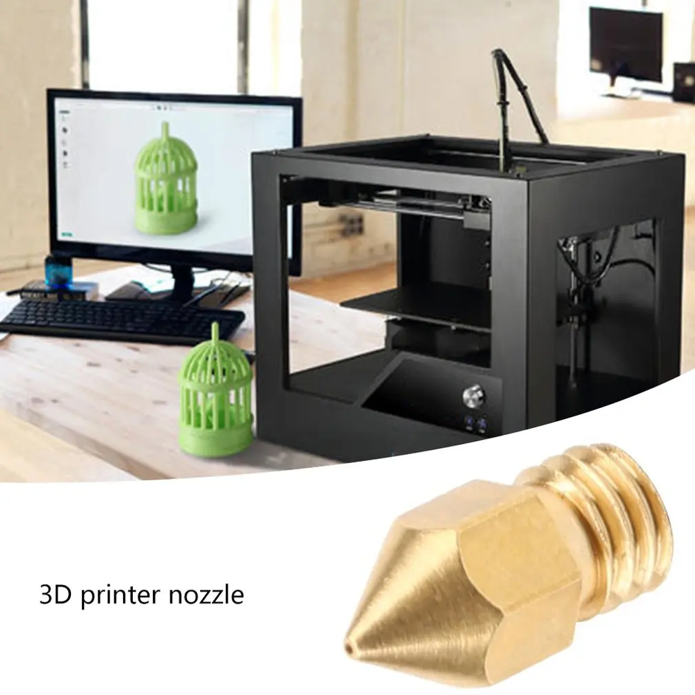 3d принтер латунь медь рот размер 0,2 мм 0,3 мм 0,4 мм 0,5 мм 0,6 мм 0,8 мм 1,75 мм Экструдер сопла печатающей головки для мм Mk8 Makerbot