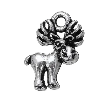 

10pcs Charms Deer 13x16mm Antique Silver Color Pendant Deer Charms For Jewelry Making Jewelry Findings