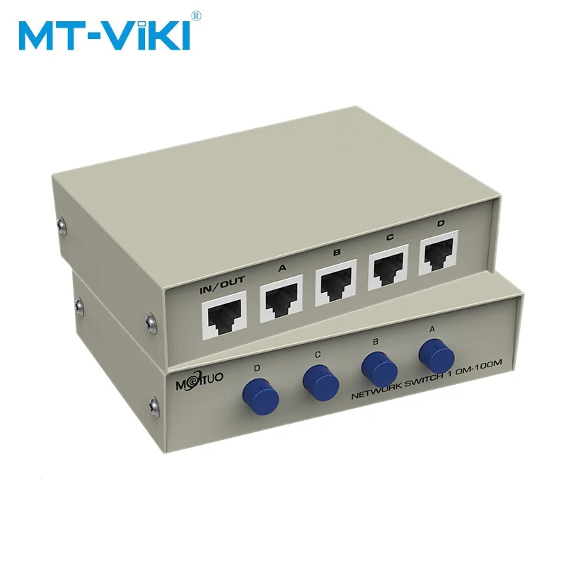 

MT-VIKI 4 Port Netzwerk-switch 4 in 1 out 1 in 4 LAN KATZE Selector Internet Interne External Network Server Switcher MT-RJ45-4