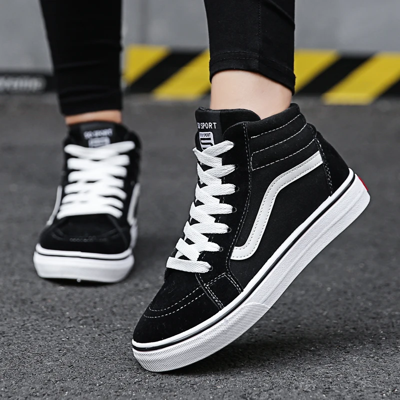 TRILEINO high top old skools CLASSICS MEN'S Checkerboard Vulcanized canvas shoes with fur mid sk8 Skateboarding sneakers | Обувь